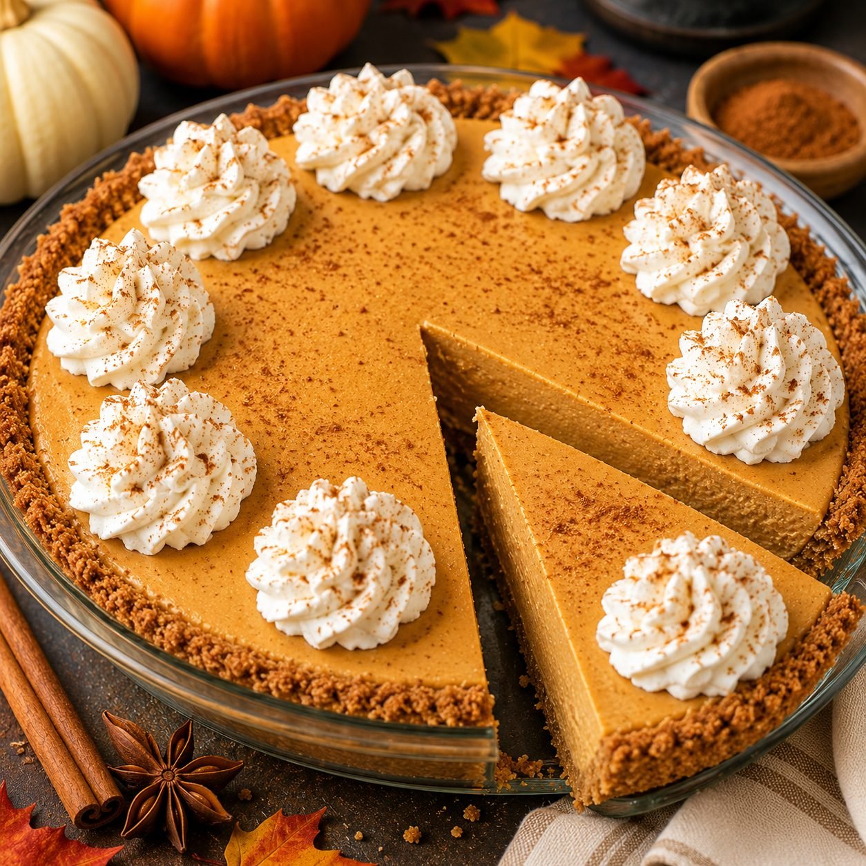 No-Bake Pumpkin Pie | Creamy & Easy Pumpkin Spice Dessert
