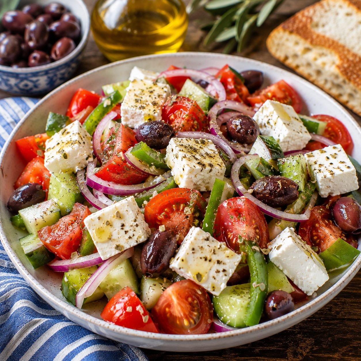 Greek Salad | Classic Horiatiki Salad Recipe
