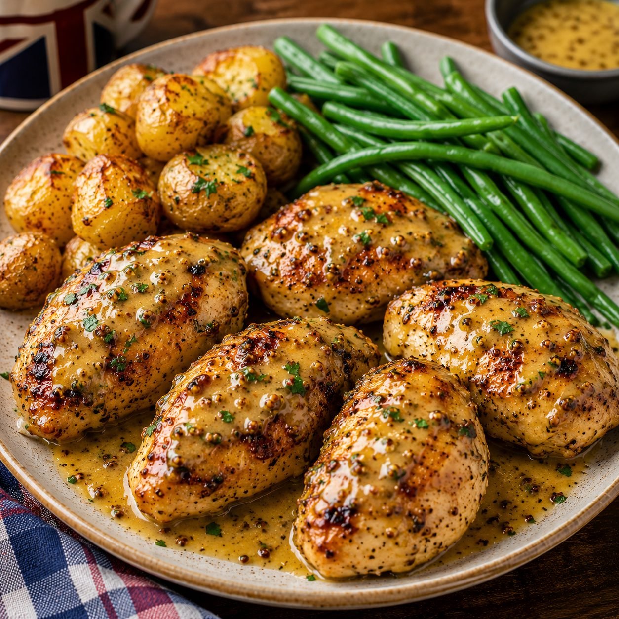 British Honey Mustard Chicken Recipe | Creamy Sweet & Tangy Chicken
