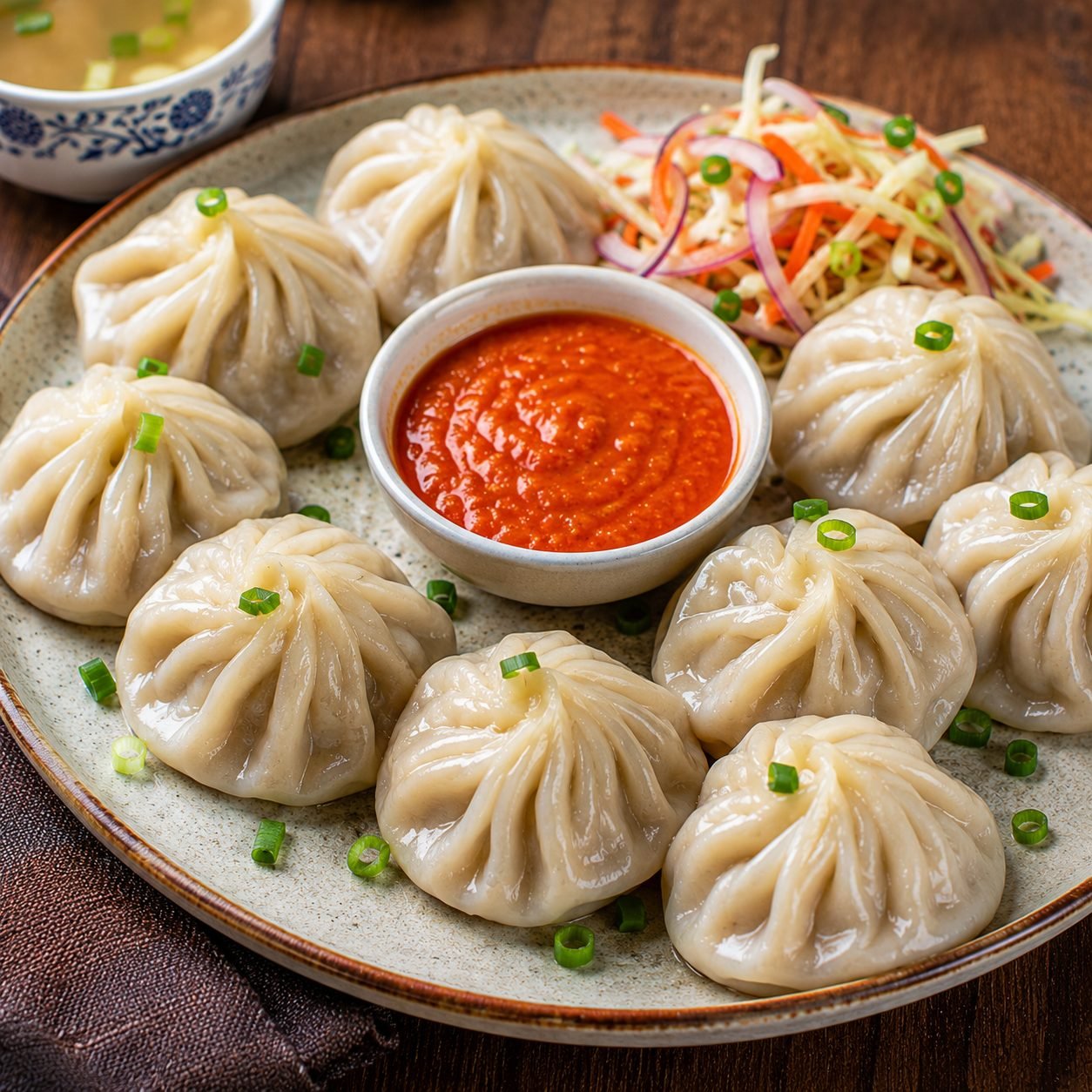 Momo Recipe | Nepali Steamed Chicken Dumplings with Spicy Tomato Chutney