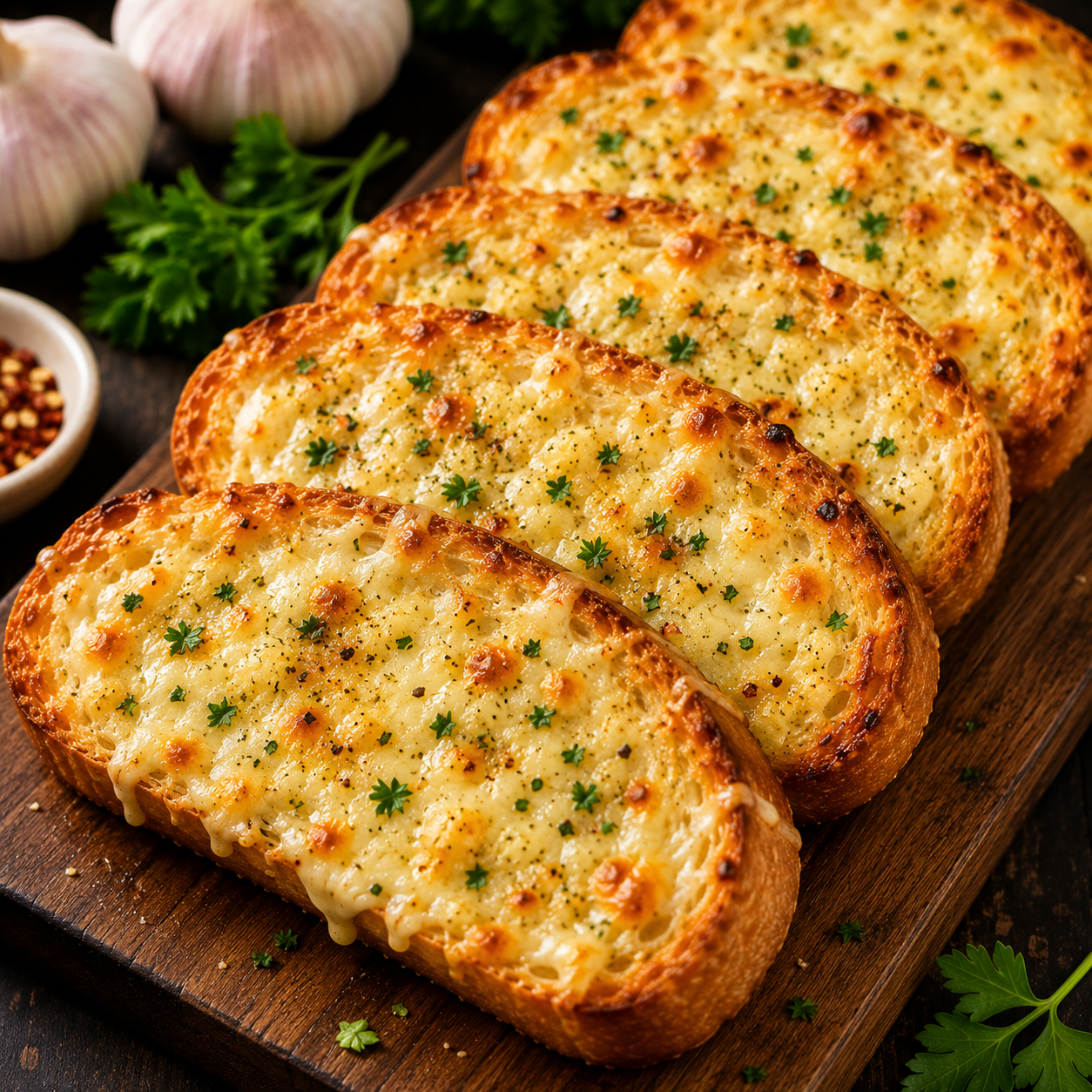 Cheesy Garlic Bread Recipe | Crispy, Buttery & Loaded with Cheese