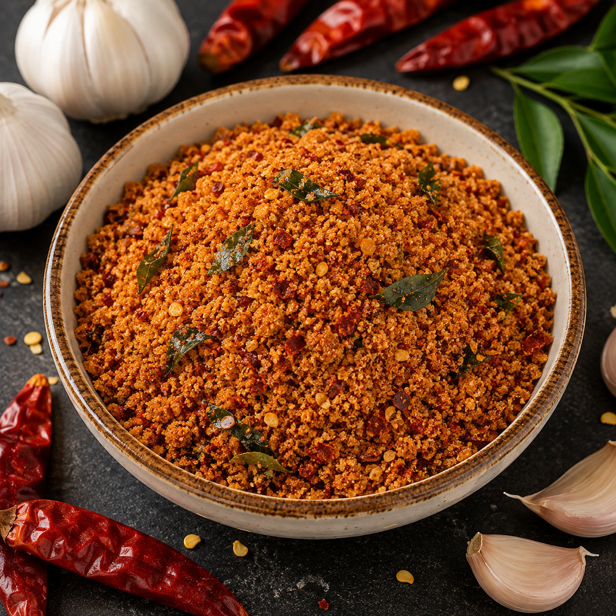 Dry Garlic Powder Chutney Recipe | Spicy Maharashtrian Garlic Chutney