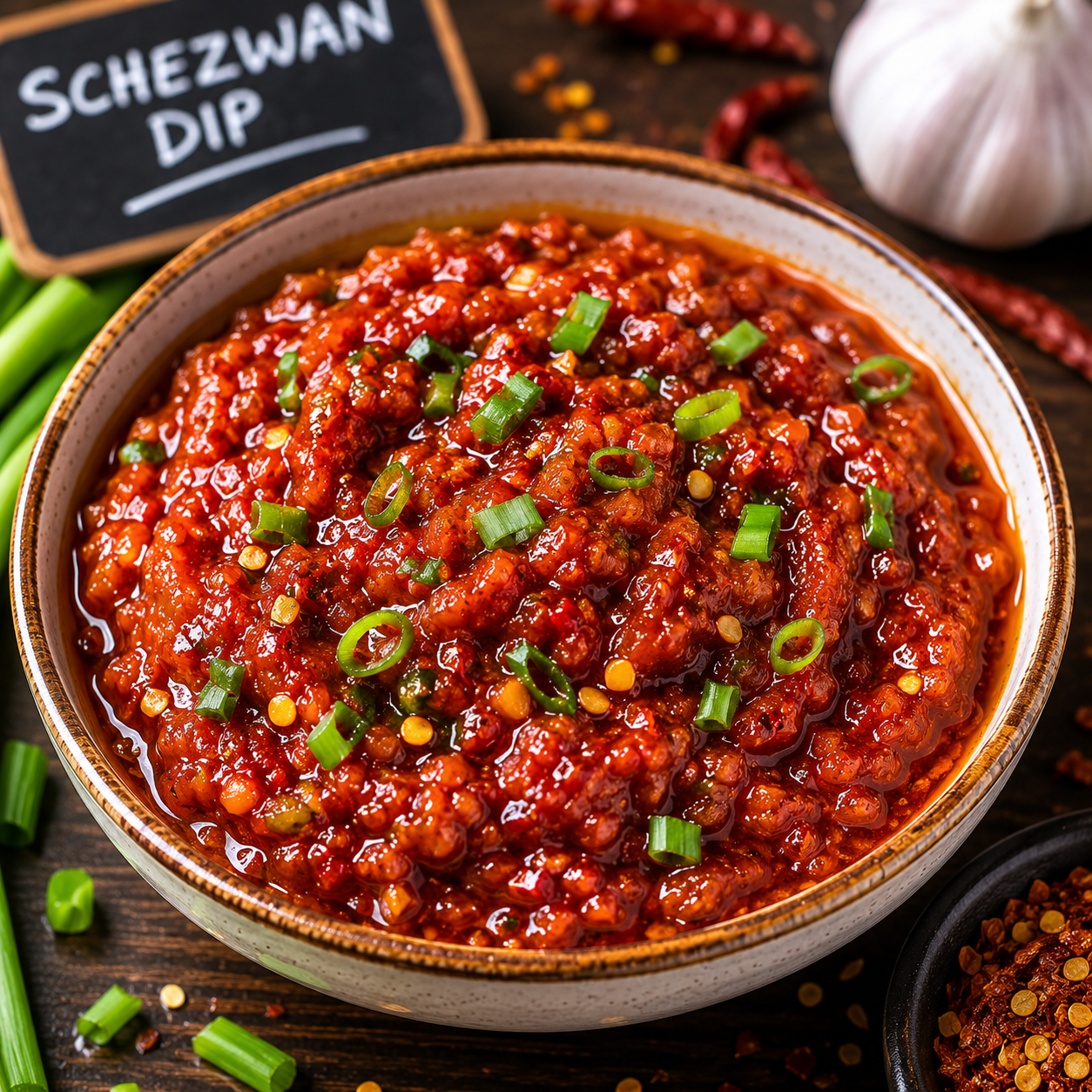 Schezwan Dip | Spicy, Garlicky & Flavorful Chinese-Style Dip