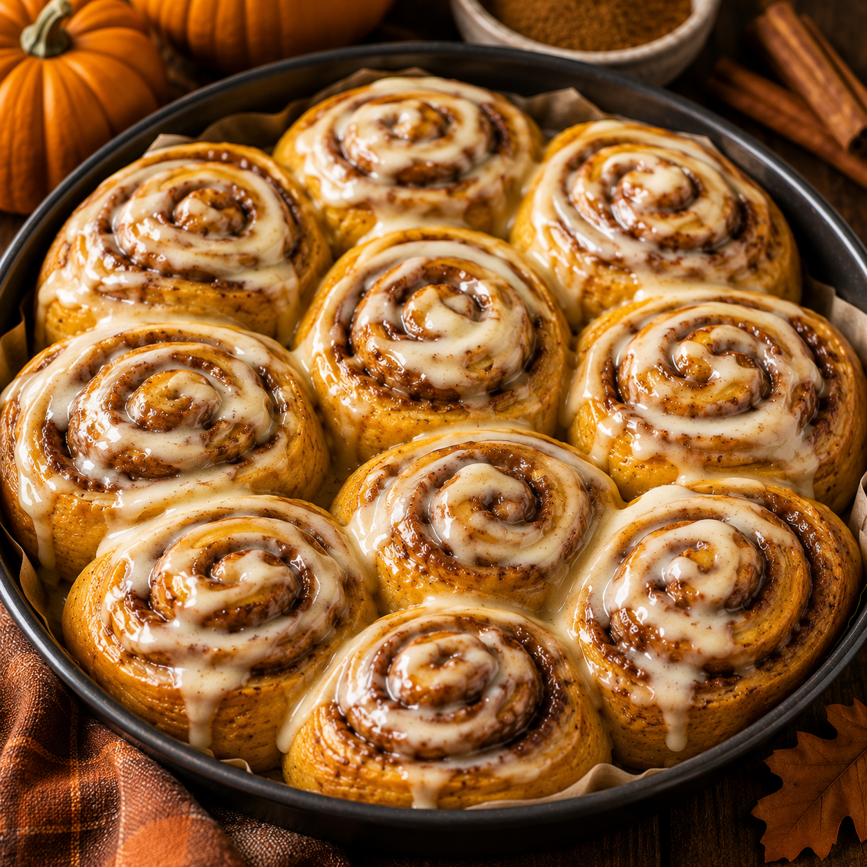 Pumpkin Cinnamon Rolls Recipe | Soft, Fluffy & Cozy Pumpkin Spice Rolls